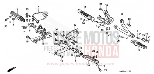 PEDANA (2) CBR900RRT di 1996